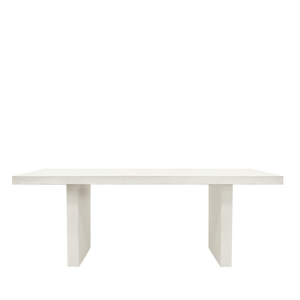 PALMA OUTDOOR CONCRETE TABLE WHITE - 200CM