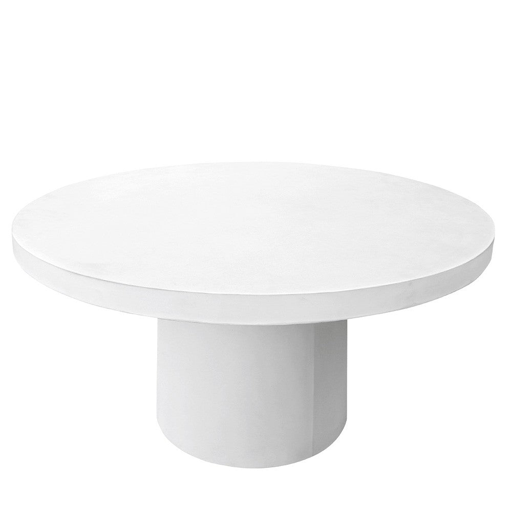 MILAZZO ROUND CONCRETE TABLE WHITE - 150CM