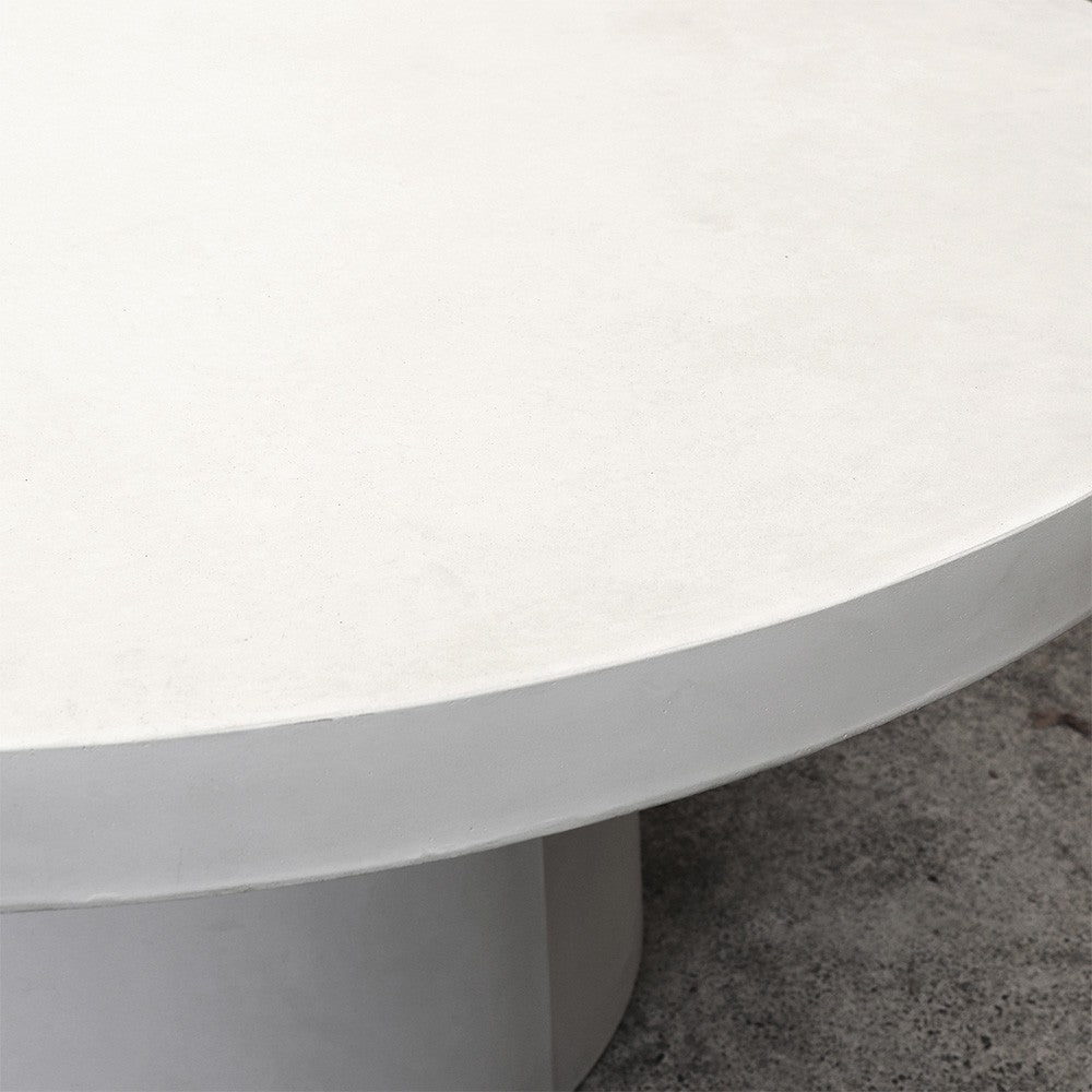 MILAZZO ROUND CONCRETE TABLE WHITE - 150CM